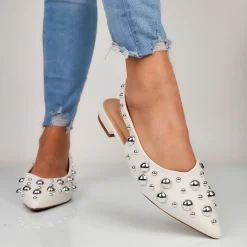 Jessika - Ballerine Slingback Con Borchie