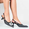 Manon - Decollette Slingback Placca Perle