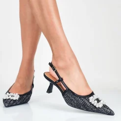 Manon - Decollette Slingback Placca Perle