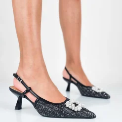Manon - Decollette Slingback Placca Perle