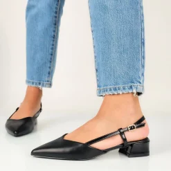 Nathalie - Ballerine Slingback Con Tacco Largo