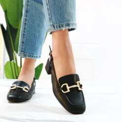 Ruelle - Slingback Con Morsetto Oro