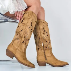 Vera - Stivali Texani Donna Gambale Laserato